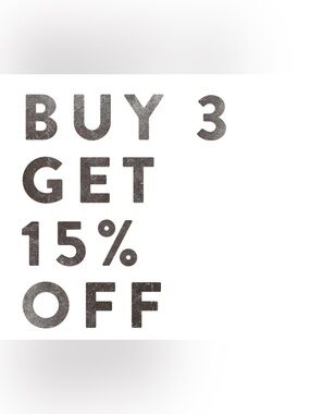 Buy 3 and get 15% off!!! Bundle and save on shipping!!